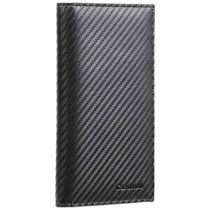 Premium Leather Checkbook Cover Black Carbon